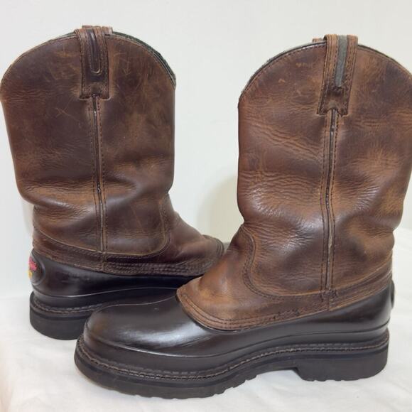 Georgia Boot G3413 Muddog Pull-On Brown Leather Farm & Ranch Work Boots 9M main image 7
